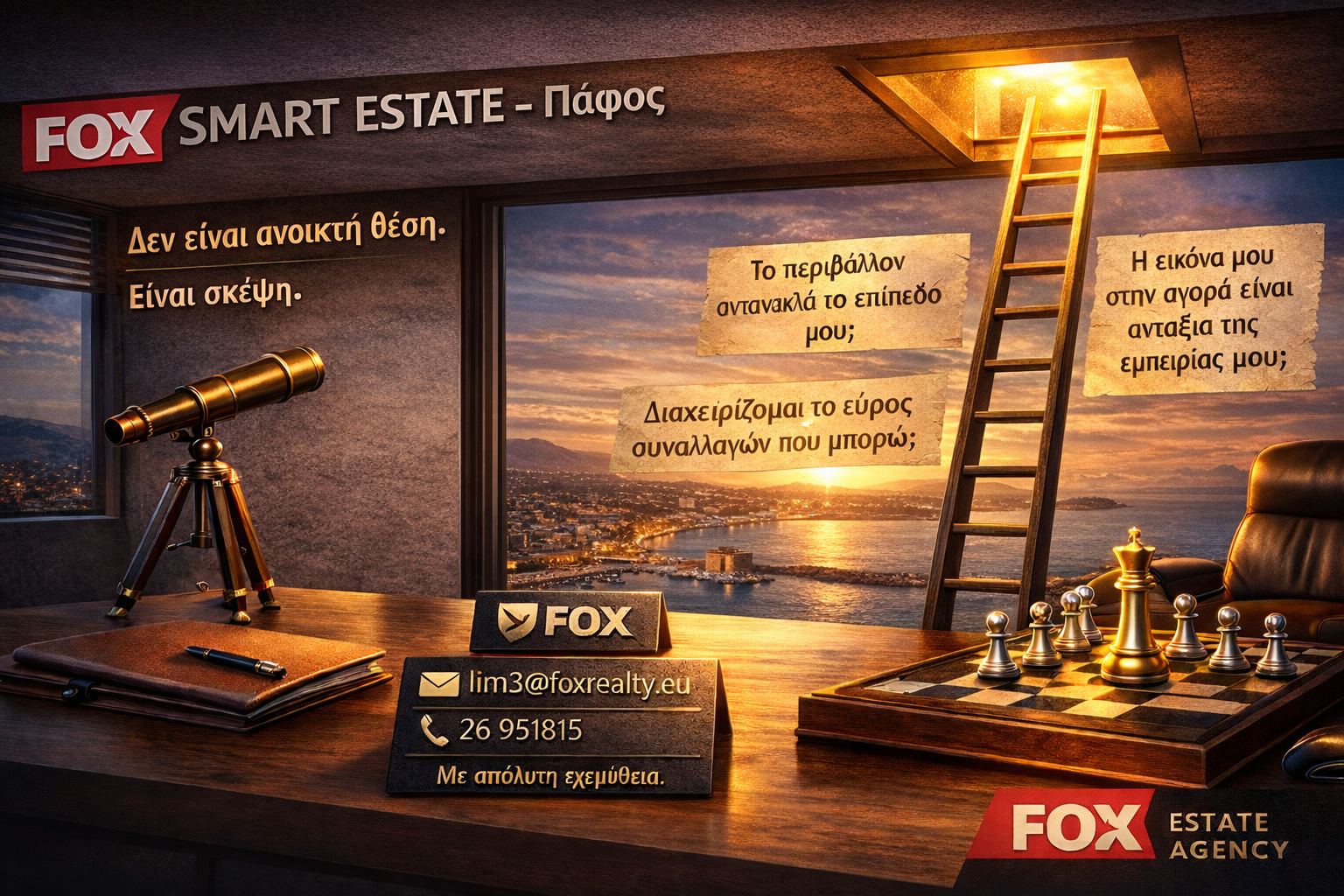 Θέσεις Κτηματομεσίτη Πάφος | 3 Senior Consultants (5+) — FOX SMART ESTATE