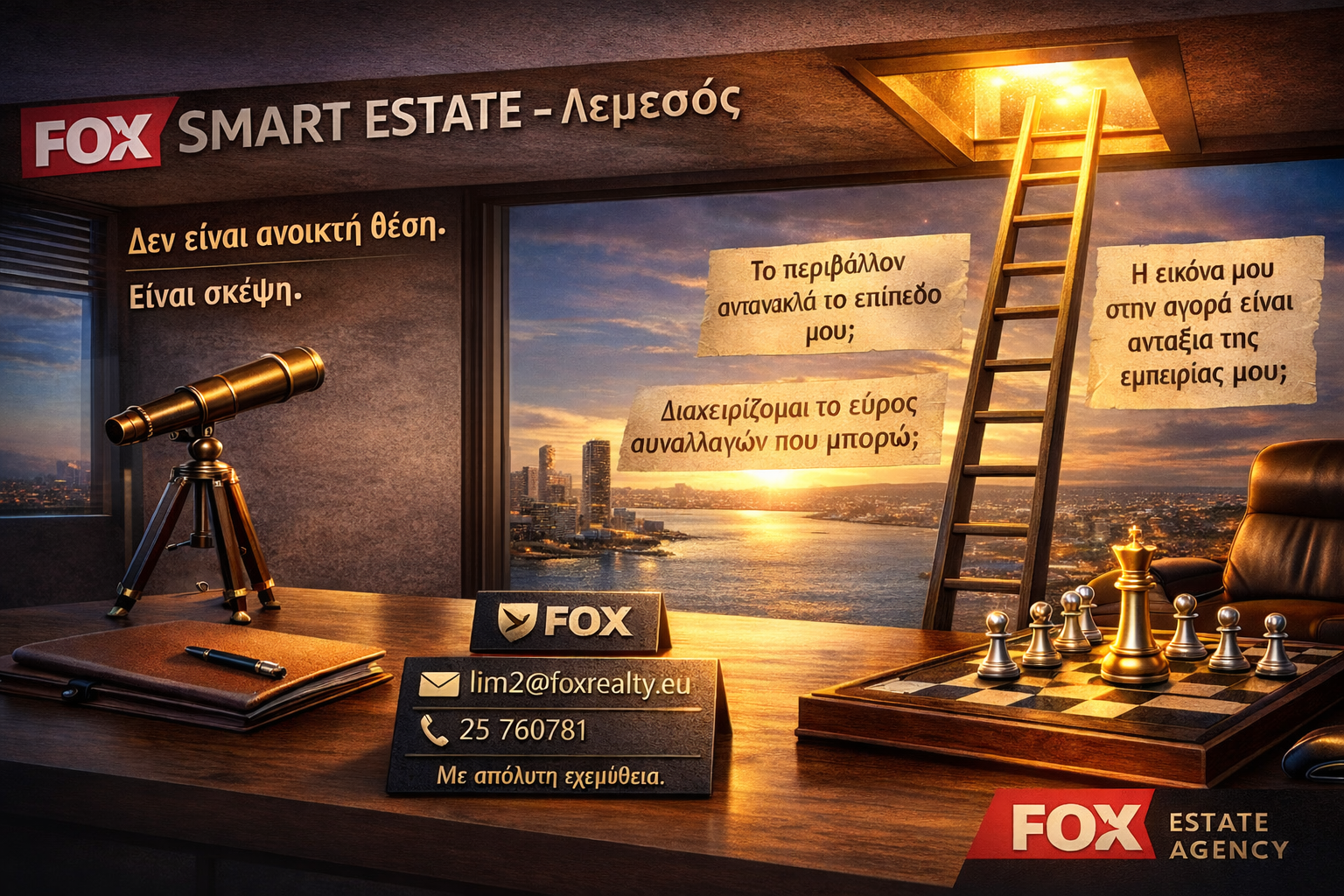 Θέσεις Κτηματομεσίτη Λεμεσός | 3 Senior Consultants (5+) — FOX SMART ESTATE